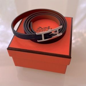 Authentic Hermes Hapi 3 Bracelet Blue Sapphire Size Small Made in France